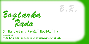 boglarka rado business card