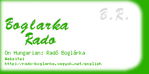 boglarka rado business card